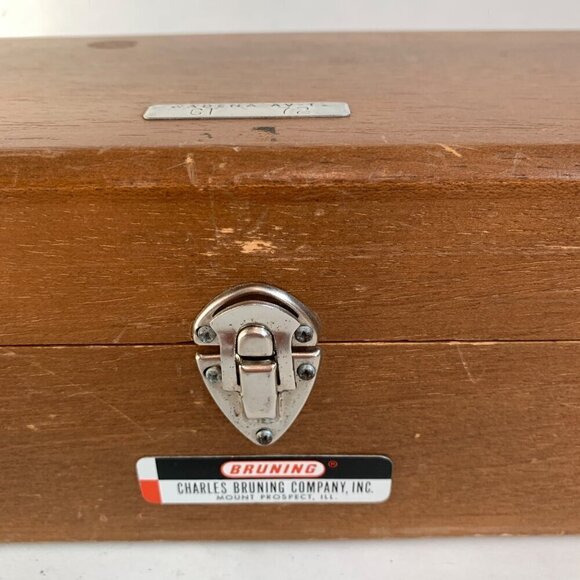 Vintage Bruning Curve Set in Wooden Box Engineering Architect - Picture 3 of 7